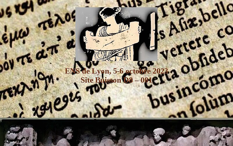 Affiche colloque "Faire face aux textes de l’Antiquité"