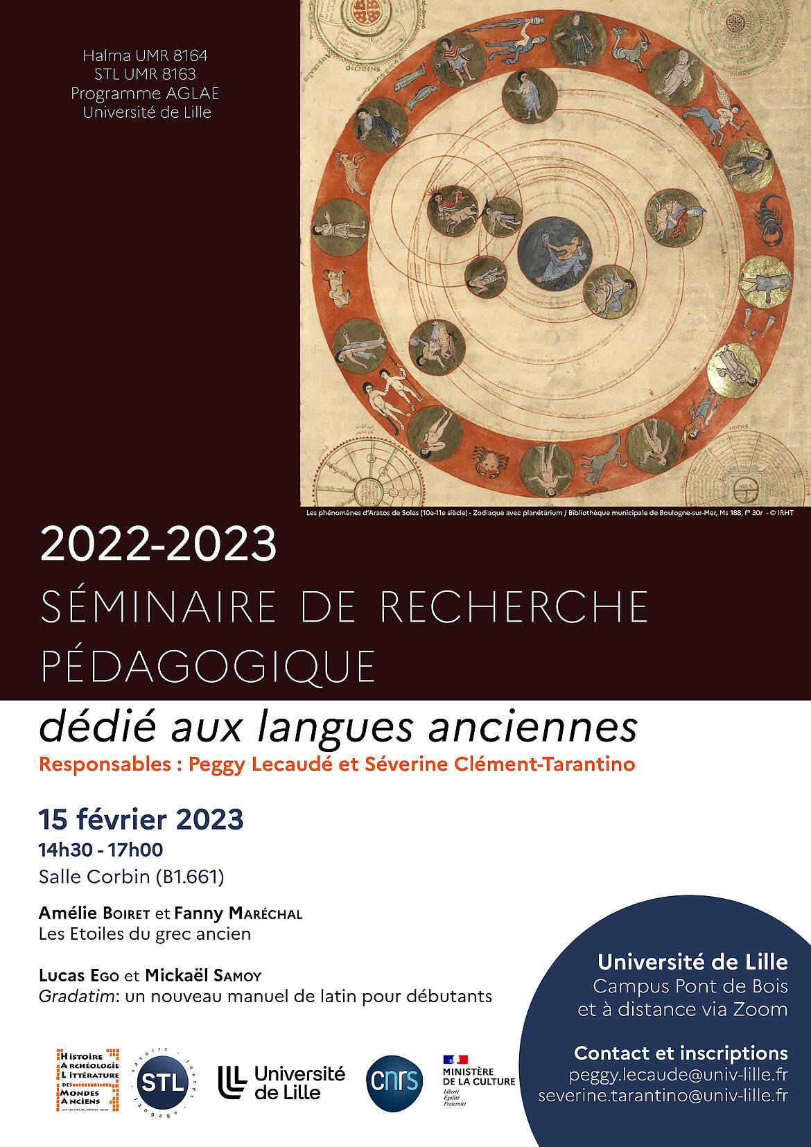 Affiche Séminaire de recherche pédagogique dédié aux langues anciennes 