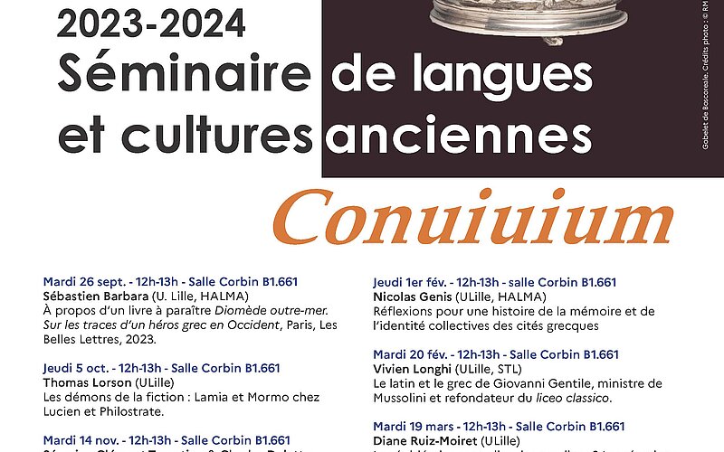 Programme Séminaire de langues et cultures anciennes - Conuiuium