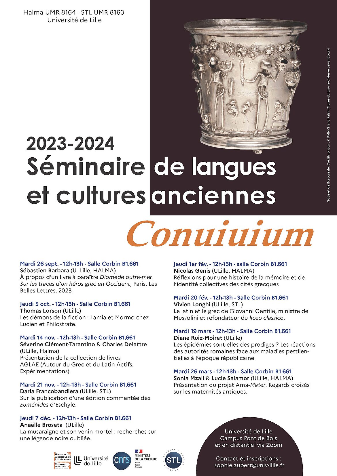 Programme Séminaire de langues et cultures anciennes - Conuiuium