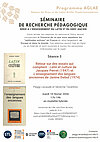 Affiche Séminaire de recherche pédagogique dédié à l'enseignement du latin et du grec ancien - séance 3