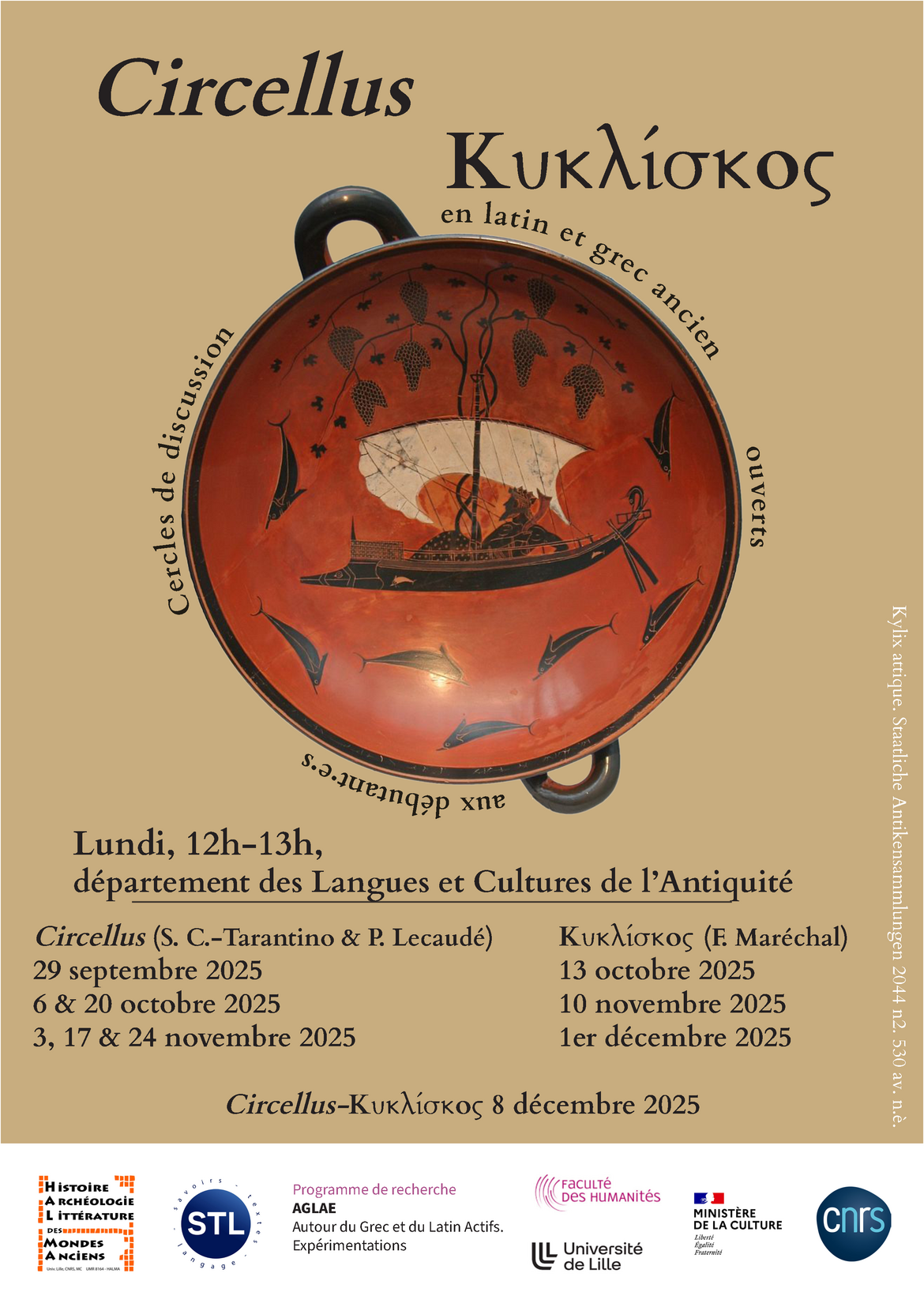 Affiche Atelier de latin et de grec ancien à l'oral 2025